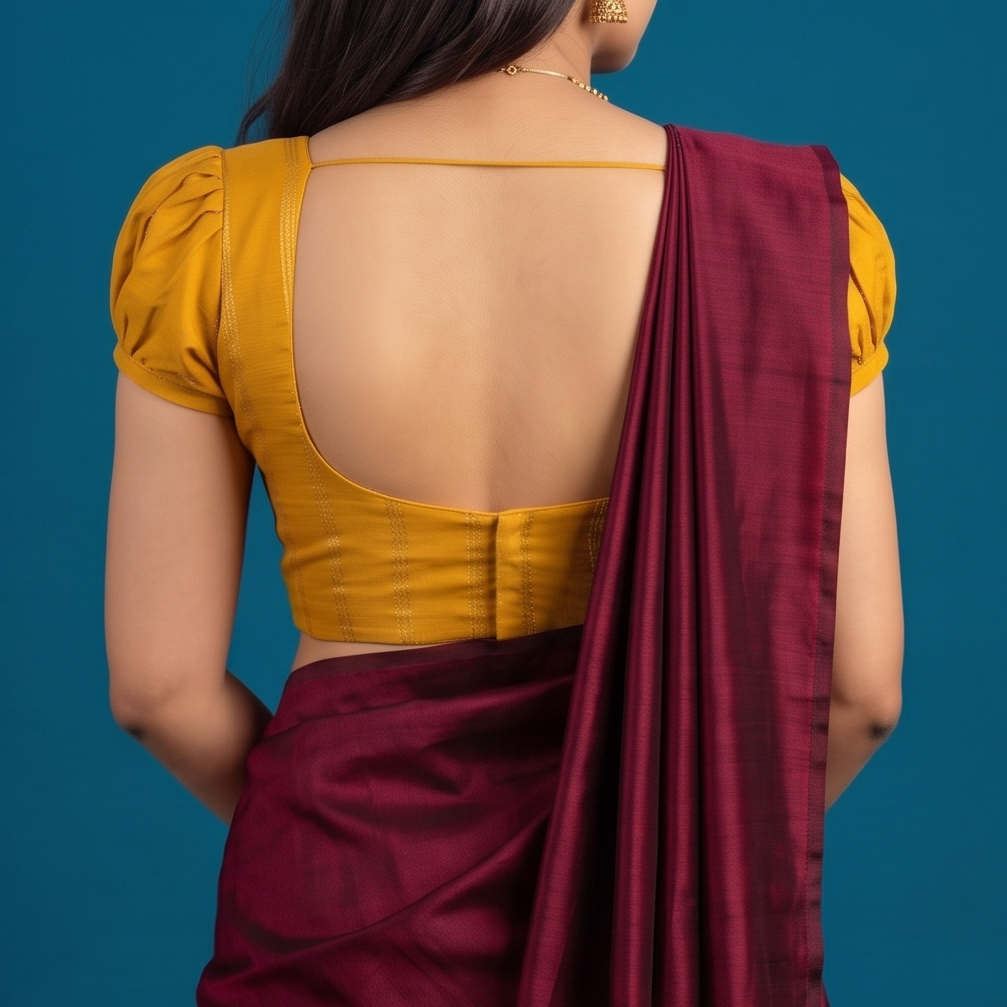 Deep Maroon Silk Saree