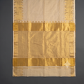 Off-White Temple Border Saree