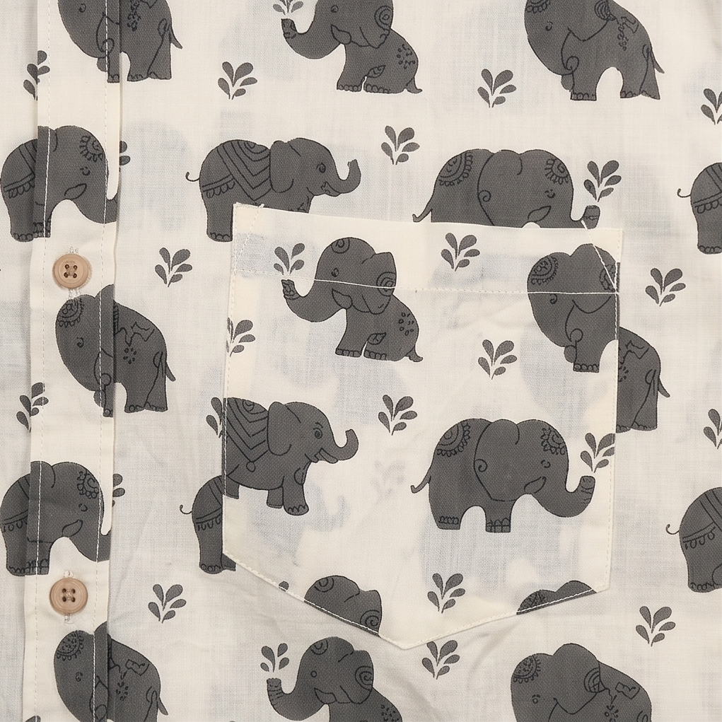 Off-White Elephant Print Shirt
