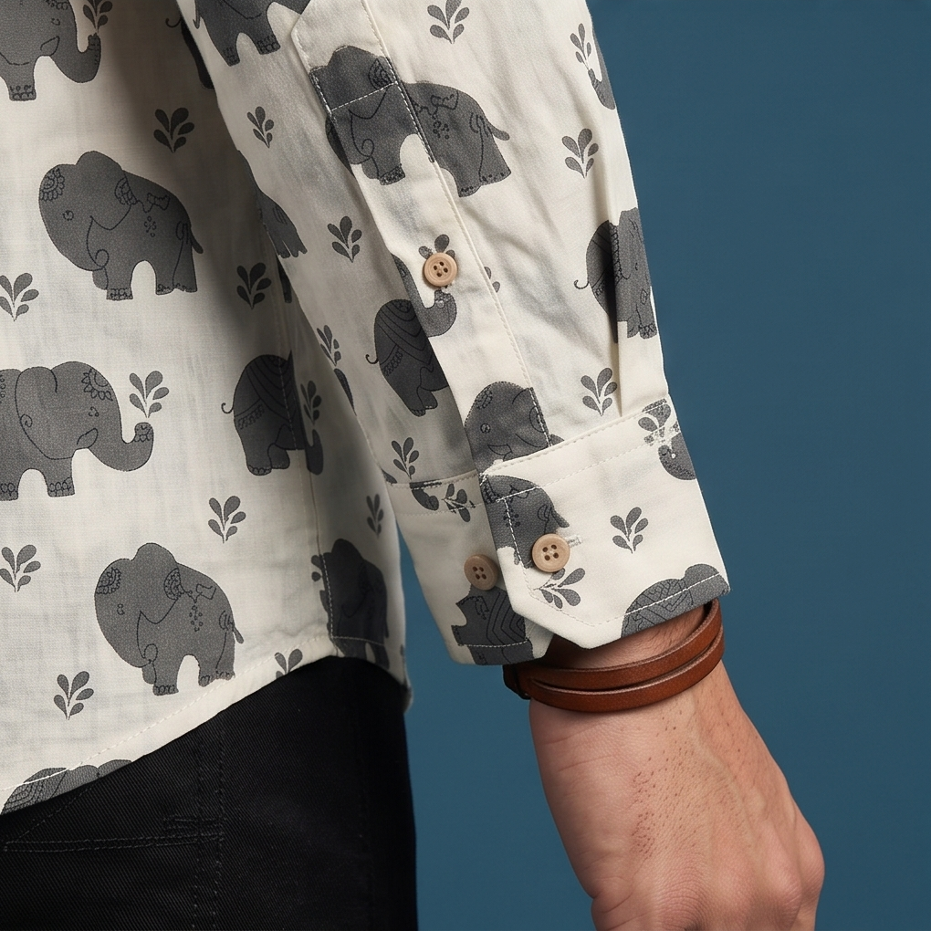 Off-White Elephant Print Shirt