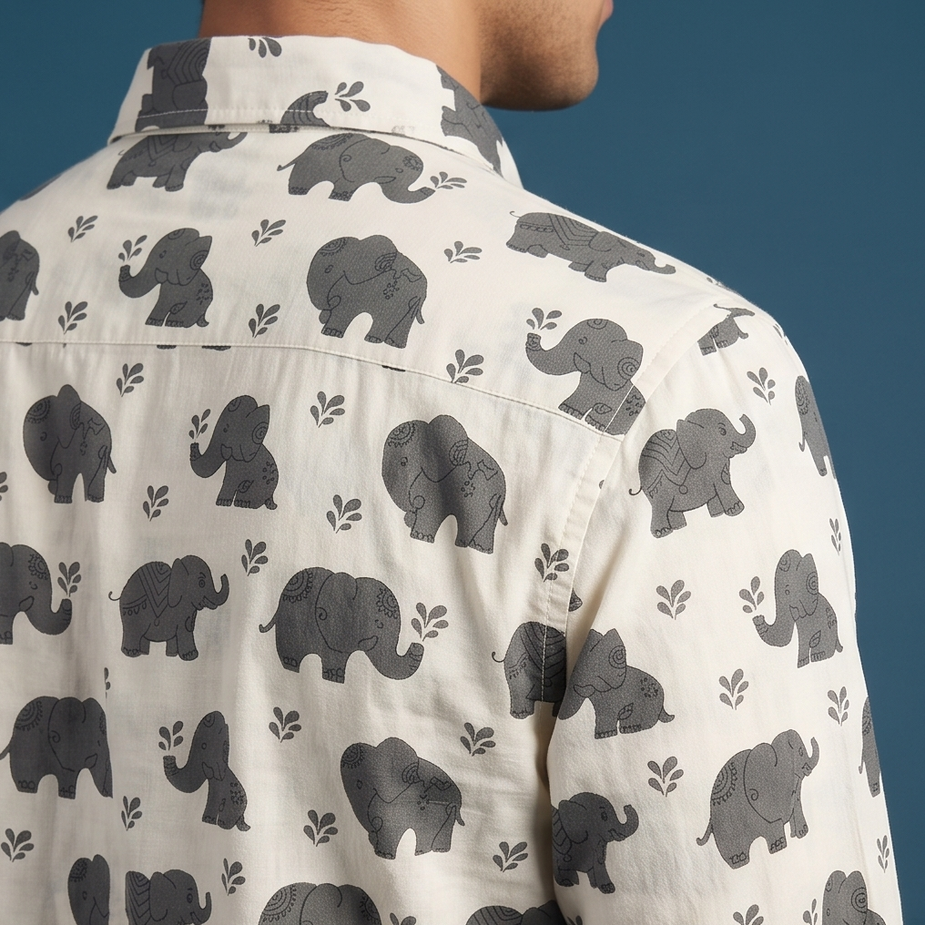 Off-White Elephant Print Shirt