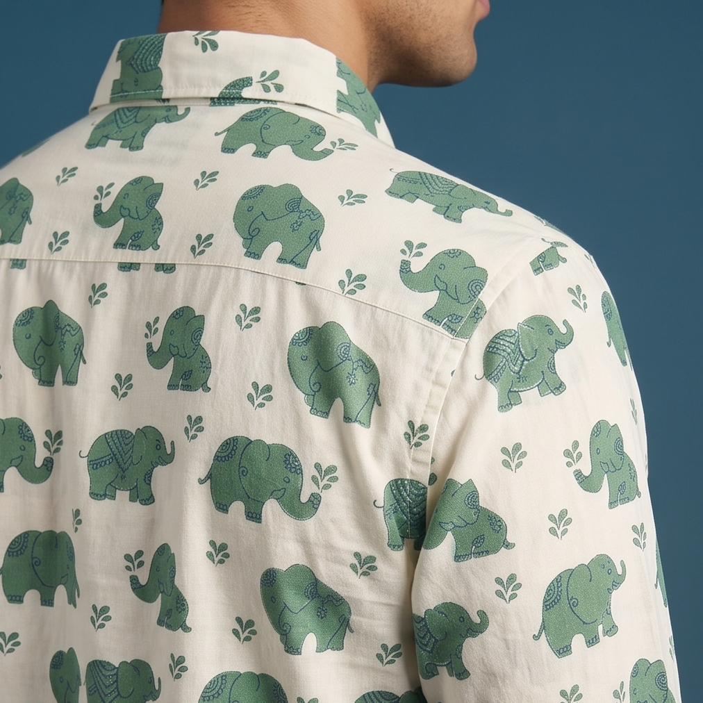 Off-White Elephant Print Shirt