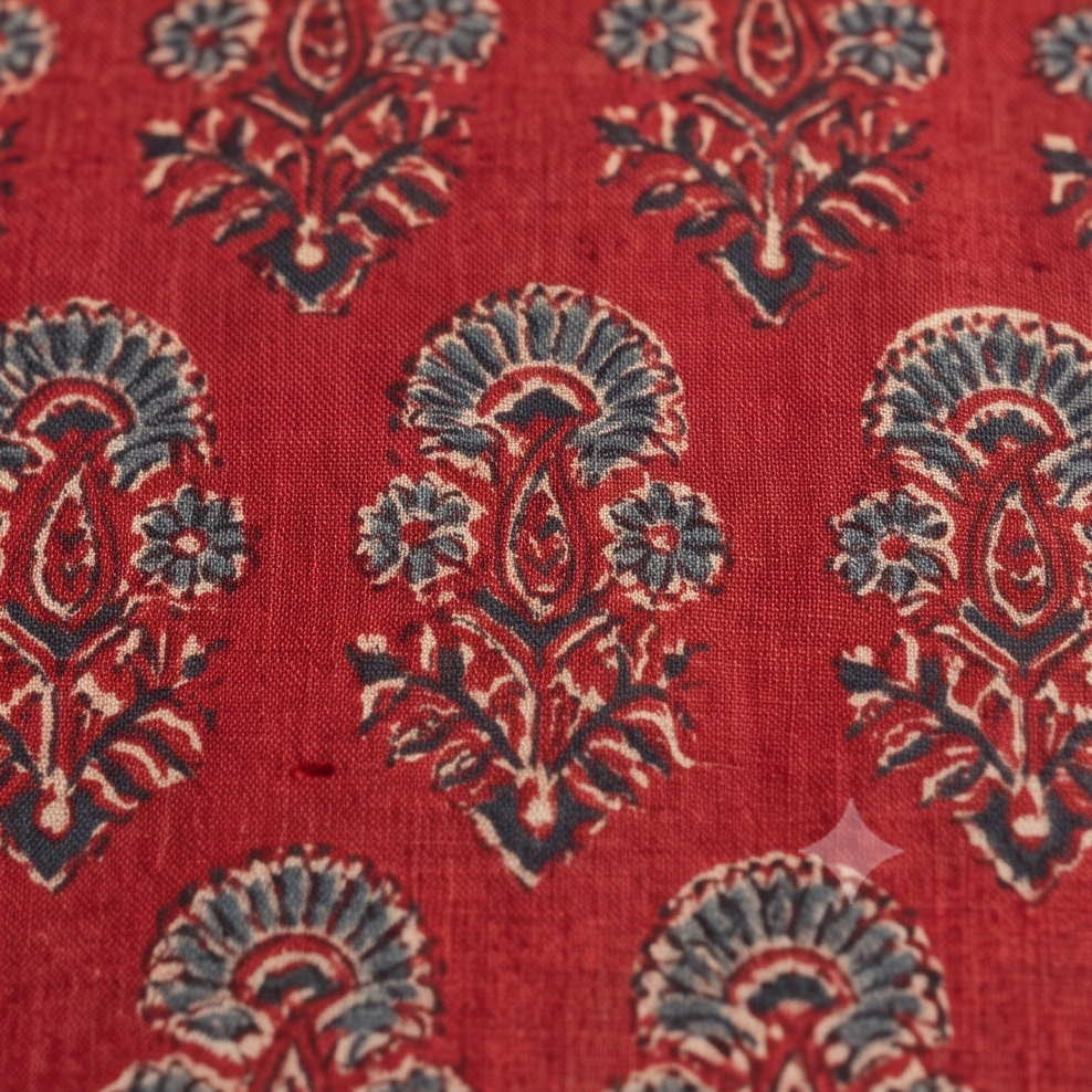 Deep Maroon Kalamkari Paisley Shirt