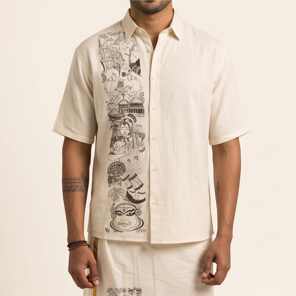 Keralam Heritage Linen Shirt
