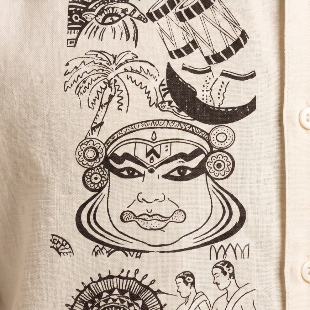 Keralam Heritage Linen Shirt